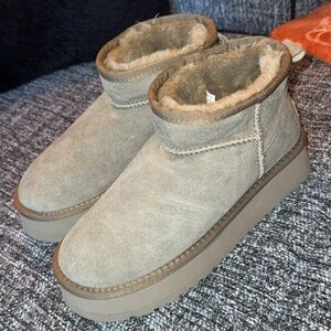 Olive Green UGG Ultra Mini Platform Boot